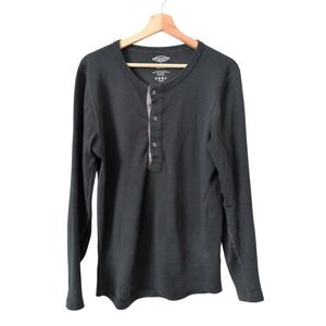 C.C. Filson Mens Merino Wool Long Sleeve Henley Shirt Black Small PNW Heritage